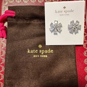 Clear/silver brand new Kate Spade earrings!
